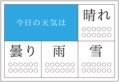 今日の天気は 今日の天気はデザイン1